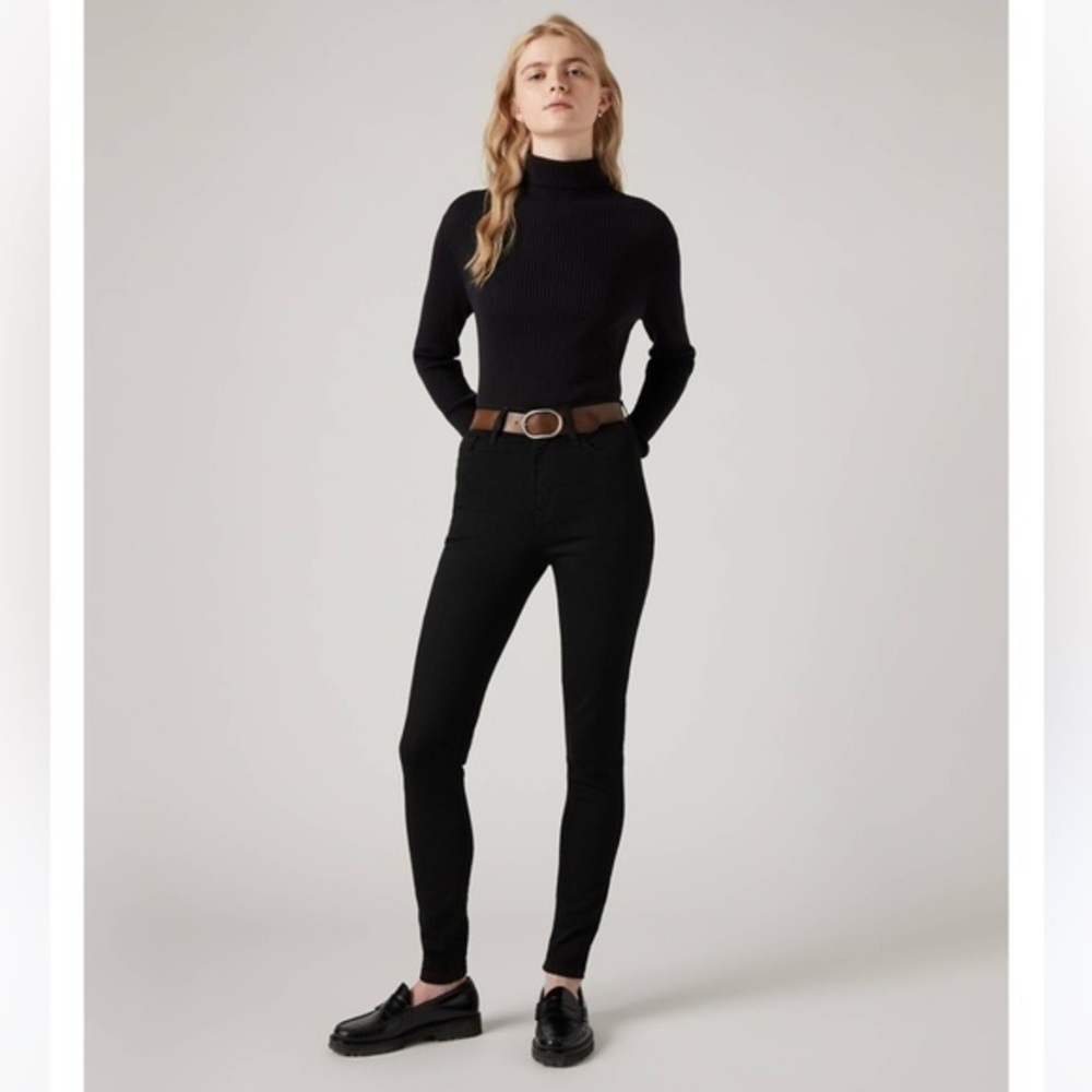 American Apparel Black Highrise Cotton Skinny Jeans Size 26 Tall